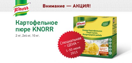 Специальная цена на Картофельное пюре KNORR!